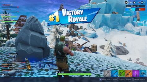 Victory Royale Fortnite Interface In Game