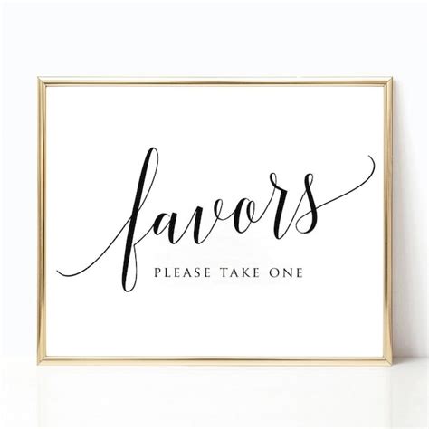 Favor Table Sign Etsy