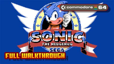 Sonic The Hedgehog Commodore 64 Full Walkthrough Ntsc Youtube