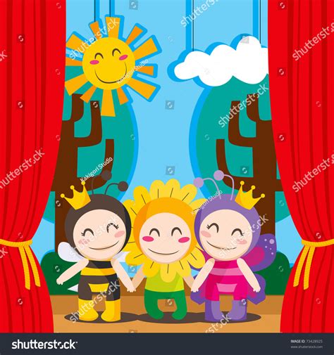 10 fun indoor games for kids. Three Children Costumes Performing Theater Play Stock ...