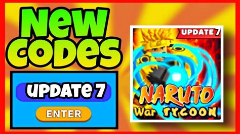Update 7 New Codes Naruto War Tycoon Roblox Update 7 Naruto War