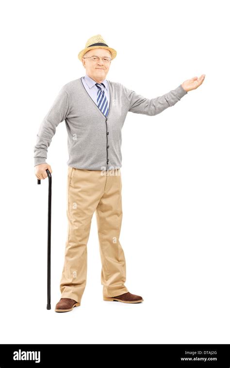 Old Man With Cane Hi Res Stock Photography And Images Alamy