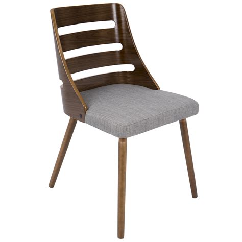 The fan dining chair is a dramatic companion to dining tables from simple to spectacular. Lumisource Trevi Mid-Century Modern Dining Chair in Grey ...