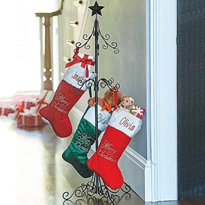DermaPAD Tall Metal Christmas Stocking Holder Stand Gold Christmas Stocking Holder Stand