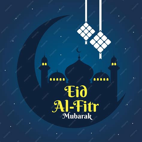 Premium Vector Hari Raya Aidilfitri Or Eid Alfitr Vector Illustration