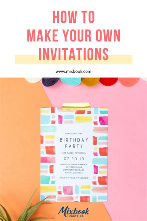 How To Make Your Own Invitations — Mixbook Inspiration Make Your Own