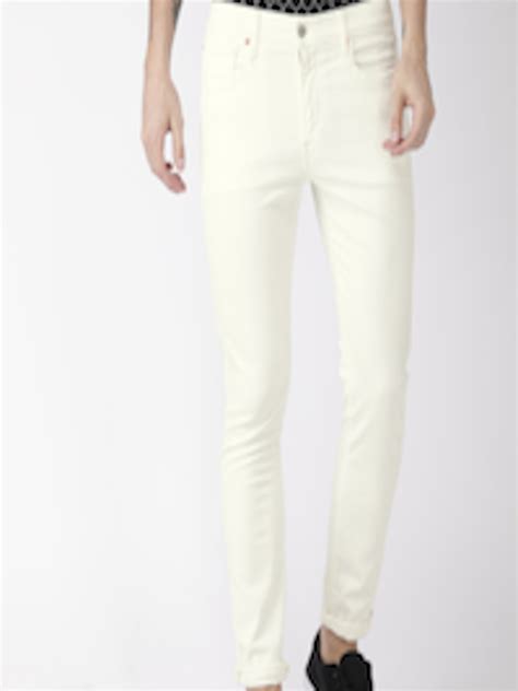 Buy Levis Men Off White 512 Performance Slim Tapered Fit Mid Rise Clean