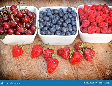 Berry Fruit In Bowls Stock Image Image Of Eating Blueberry 42598981