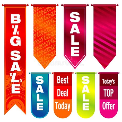 Sale Banners Stock Vector Illustration Of Blue Flag 8825250