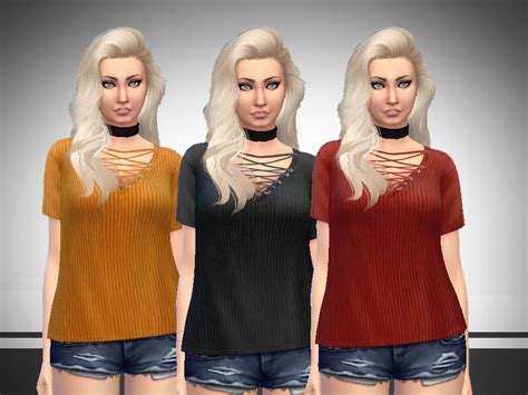 The Sims Resource Grunge Lace Up Tshirt Outdoor Retreat Needed