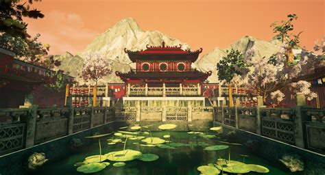 The temple was established in 1894 by hakka immigrants in sandakan. UE4 - Chinese Temple Environment Project. Uni work — polycount