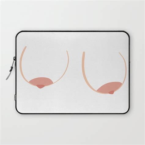 free the nipple boobs line art laptop sleeve by stray brushstrokes society6