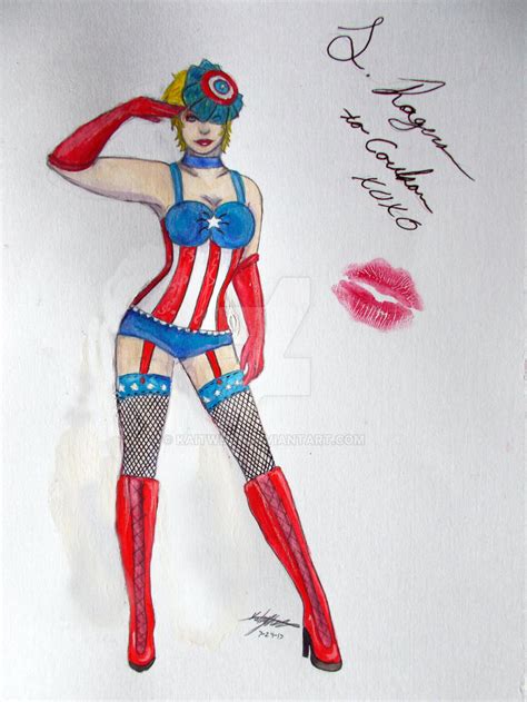 Marvelous Burlesque Pin Up Captain America By Kaitwest On Deviantart
