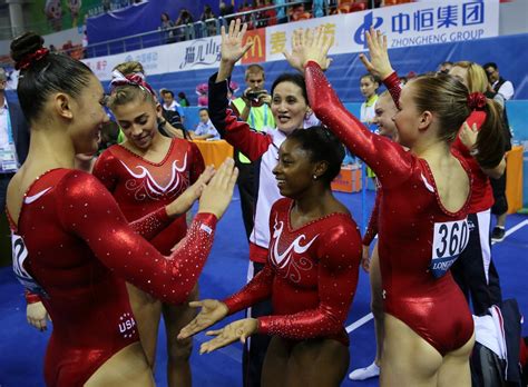 Us Win Womens Team Gold At Gymnastics Worlds The San Diego Union Tribune