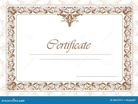 Diploma Da Beira Ou Molde Do Certificado Ilustração Do Vetor