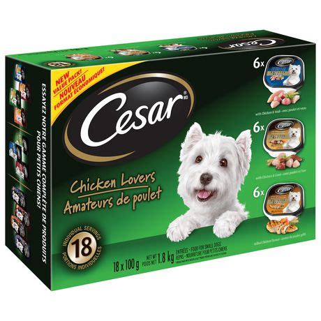 Shop for cesar dog food in dog food by brand. Cesar Wet Chicken Variety Small Dog Food | Walmart Canada