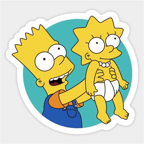 Flashback Bart Simpson And Lisa Simpson The Simpsons Sticker En 2020
