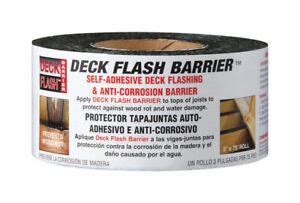 Deck Flash Membrane Self Adhesive Deck White 3in H X 75ft L X 3in W