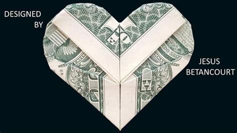 Money Origami Heart Easy Youtube