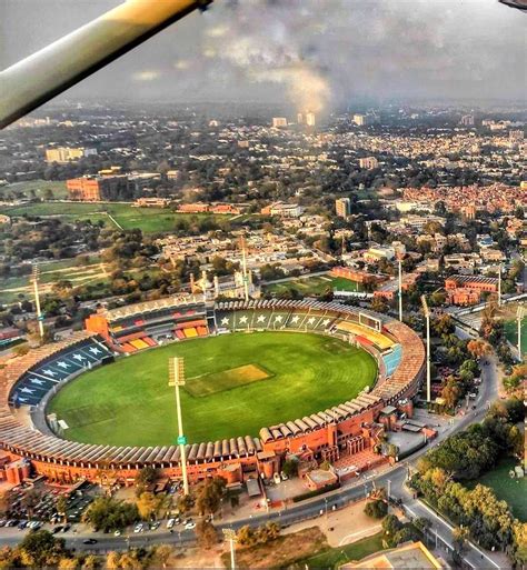 One Of The Most Busy Cricket Ground In Pakistan Lahore Aerial View