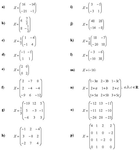 Answers To Math Exercises And Math Problems Matrix Equations