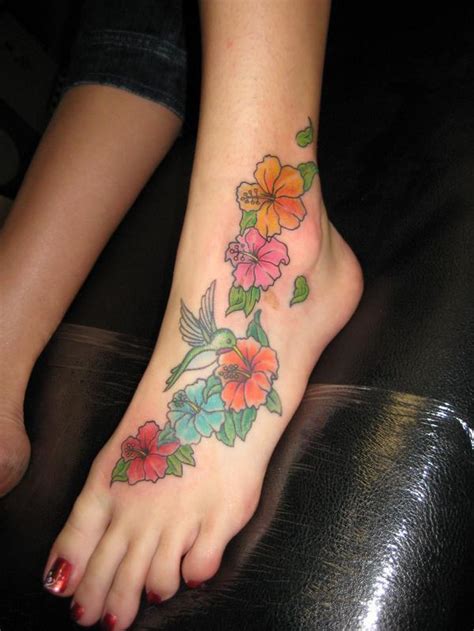 Flower Tattoos Foot Tattoos Design