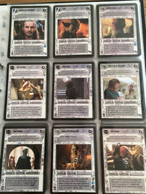 The list is sorted by side, card type and then card title (alphabetically) and shows set and rarity. Star Wars Customizable Card Game - Collection of +/- 600 cards - Decipher - Catawiki