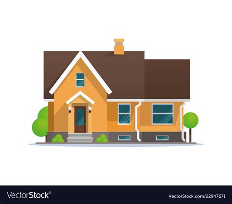 Cartoon Residential Townhouse Royalty Free Vector Image