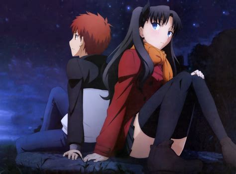 Anime Fatestay Night Unlimited Blade Works Shirou Emiya Rin Tohsaka Papel De Parede Imagem
