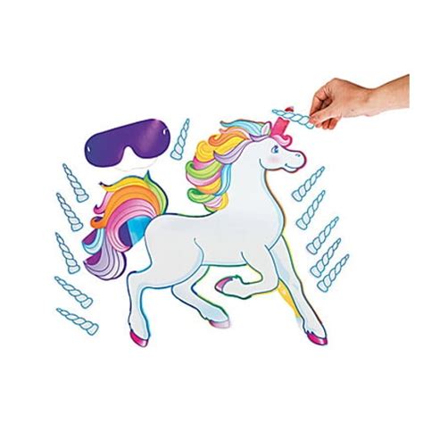 Pin The Horn On The Unicorn Party Game