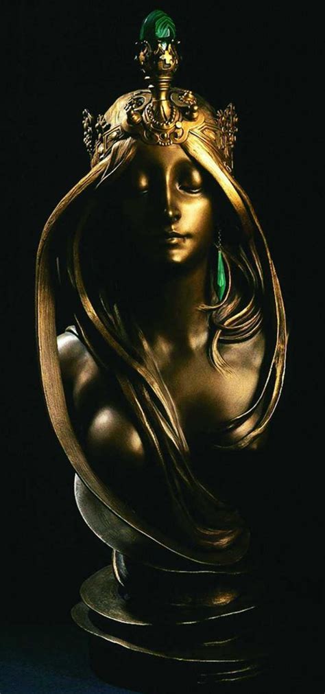 Sculpture Bust By ~ Alphonse Mucha La Nature 1899 1900 Art Nouveau