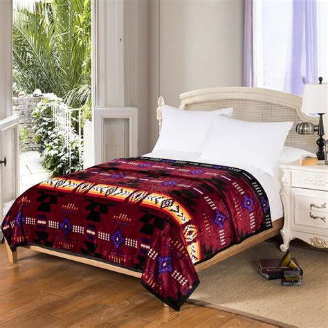 Southwest Design Navajo Print King Size Supersoft Reversible Blanket