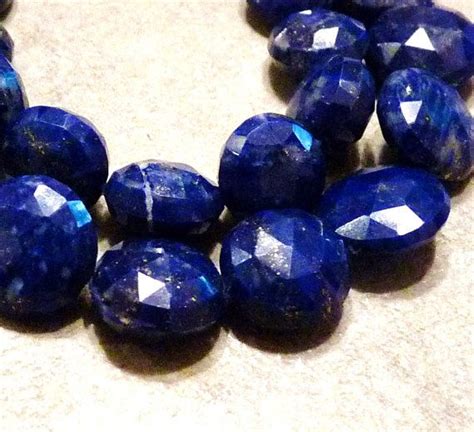 Lapis Lazuli Faceted Coin Beads Lapis Lazuli Facet 10mm Strand