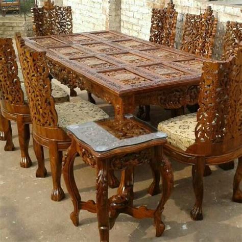 Various varieties and designs to choose from to suit your interiors. Teak Wood Dining Table Set by Smart Tech Solution, Teak Wood Dining Table Set | ID - 3426502