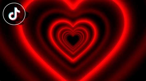 Neon Lights Love Heart Tunnel Background Red Love Hearts Hd