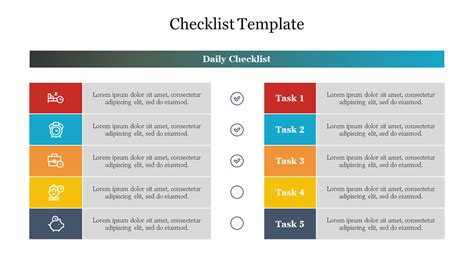 Download Free Checklist Template Powerpoint Presentation