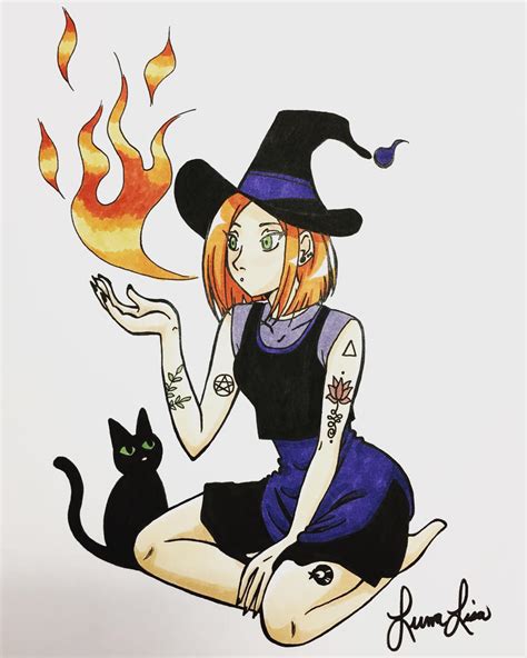 Fire Witch By Lunalisaart On Deviantart