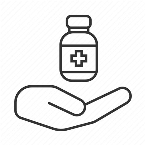 Drugs Hand Healthcare Medication Medicine Pharmacy Treatment Icon