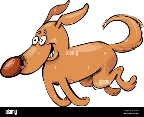 Cartoon Illustration Of Running Dog Stock Vector Image And Art Alamy