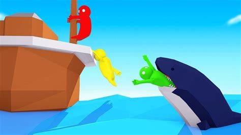 Hold On Or Get Eaten By The Shark Gang Beasts Youtube