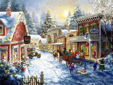 69 Christmas Village Wallpaper Wallpapersafari