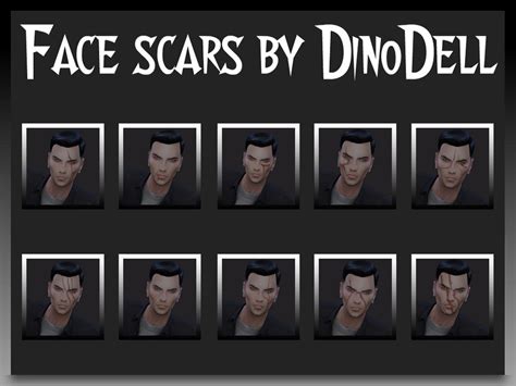 The Sims Resource Face Scars By Dinodell