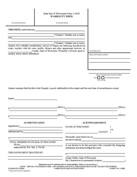 Free Wisconsin Deed Forms