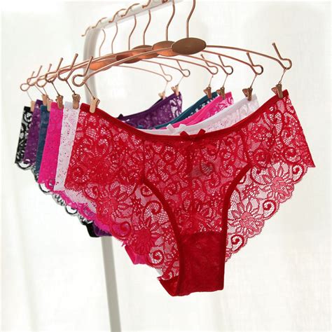 1 Pc Spring Summer Sexy Womens Panties Transparent Underwear Floral