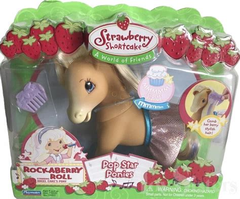 Strawberry Shortcake Playmates Rockaberry Roll Angel Cakes Pony Toy