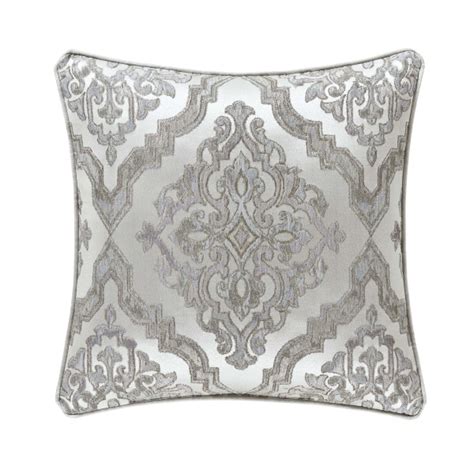 Tabitha 20 Square Decorative Throw Pillow Silver By Jqueen New York