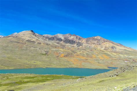 Turquoise Mountain Lake In Andes Stock Image Image Of Eduardo Latin