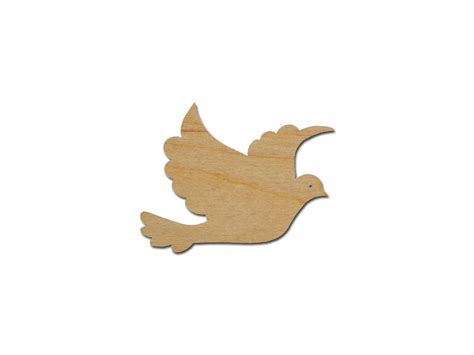 Dove Shape Wood Cut Out Unfinished Wooden Bird Shapes