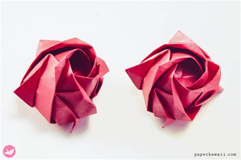 Origami Kawasaki Rose Video Tutorial Paper Kawaii