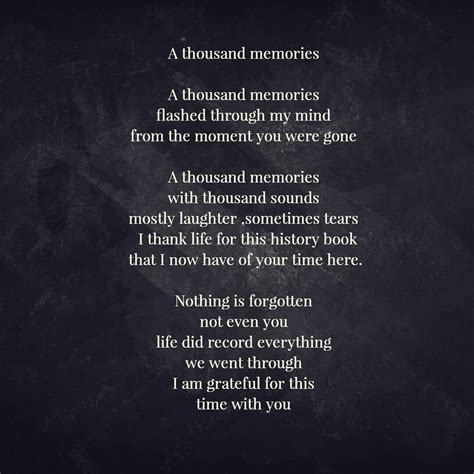A Thousand Memories History Books Memories Poetry